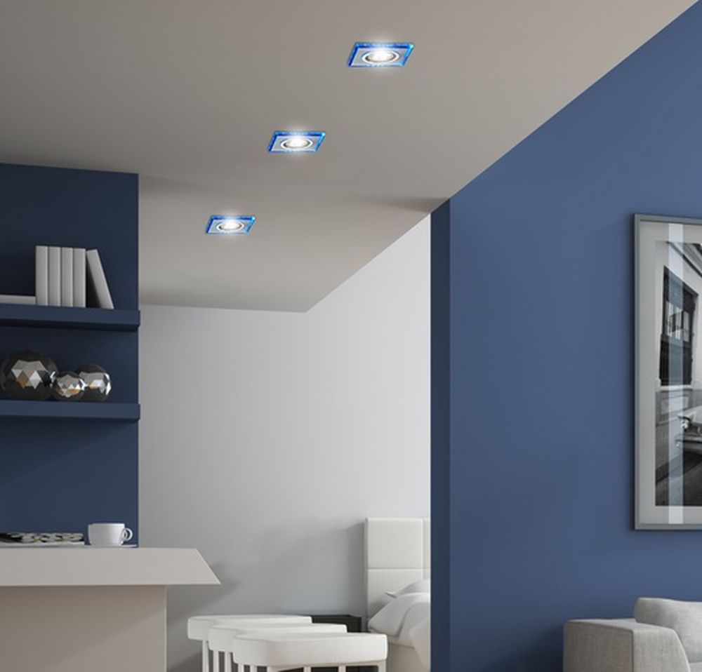 Candellux lampa do zabudowy 1x50W + 1x2,1W LED przezroczysty/chrom 2226934