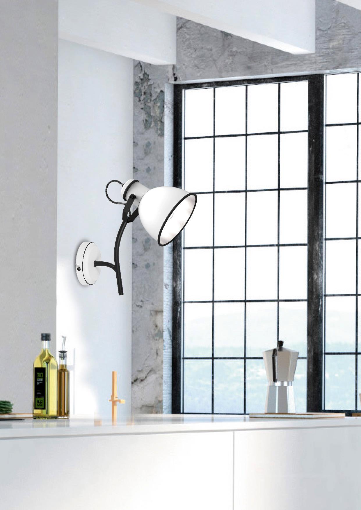 Candellux Zumba kinkiet 1x40W biały/czarny 91-72122 - Wysyłka w 24h