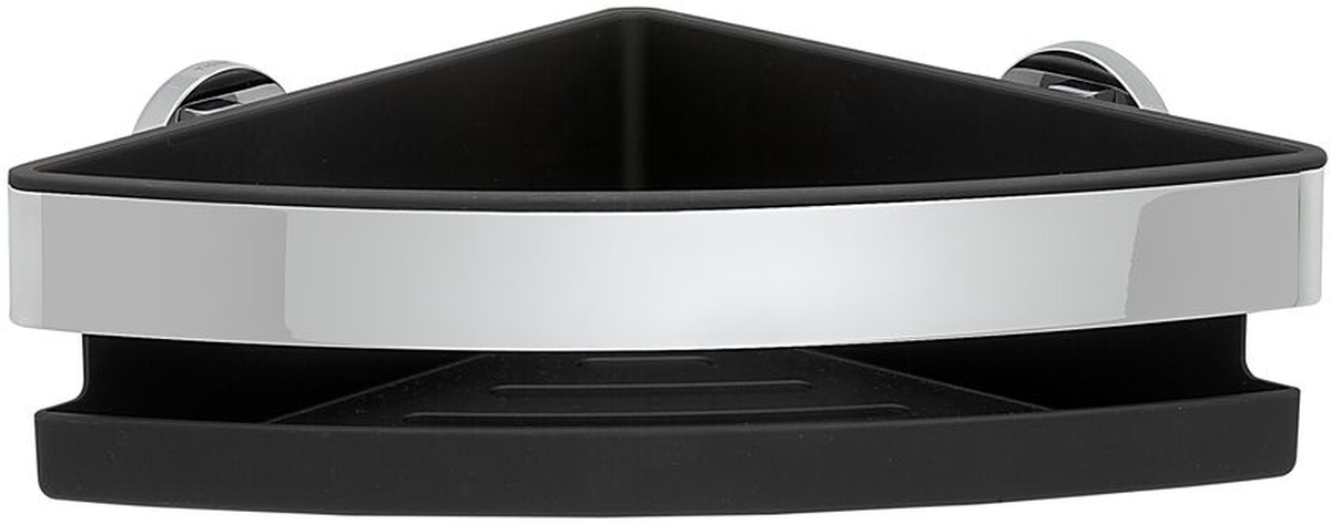 Tiger Noon koszyk łazienkowy boczny ścienny czarny/chrom 13206.3.03.46