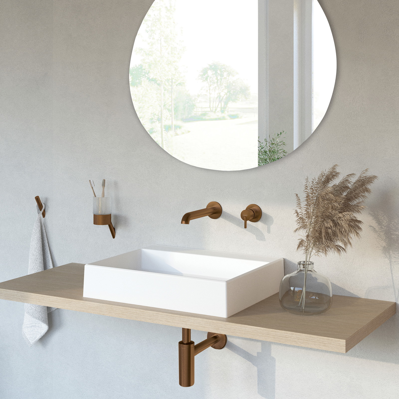 Deante Silia bateria umywalkowa podtynkowa brąz szczotkowany BQS_C54L - Wysyłka w 24h