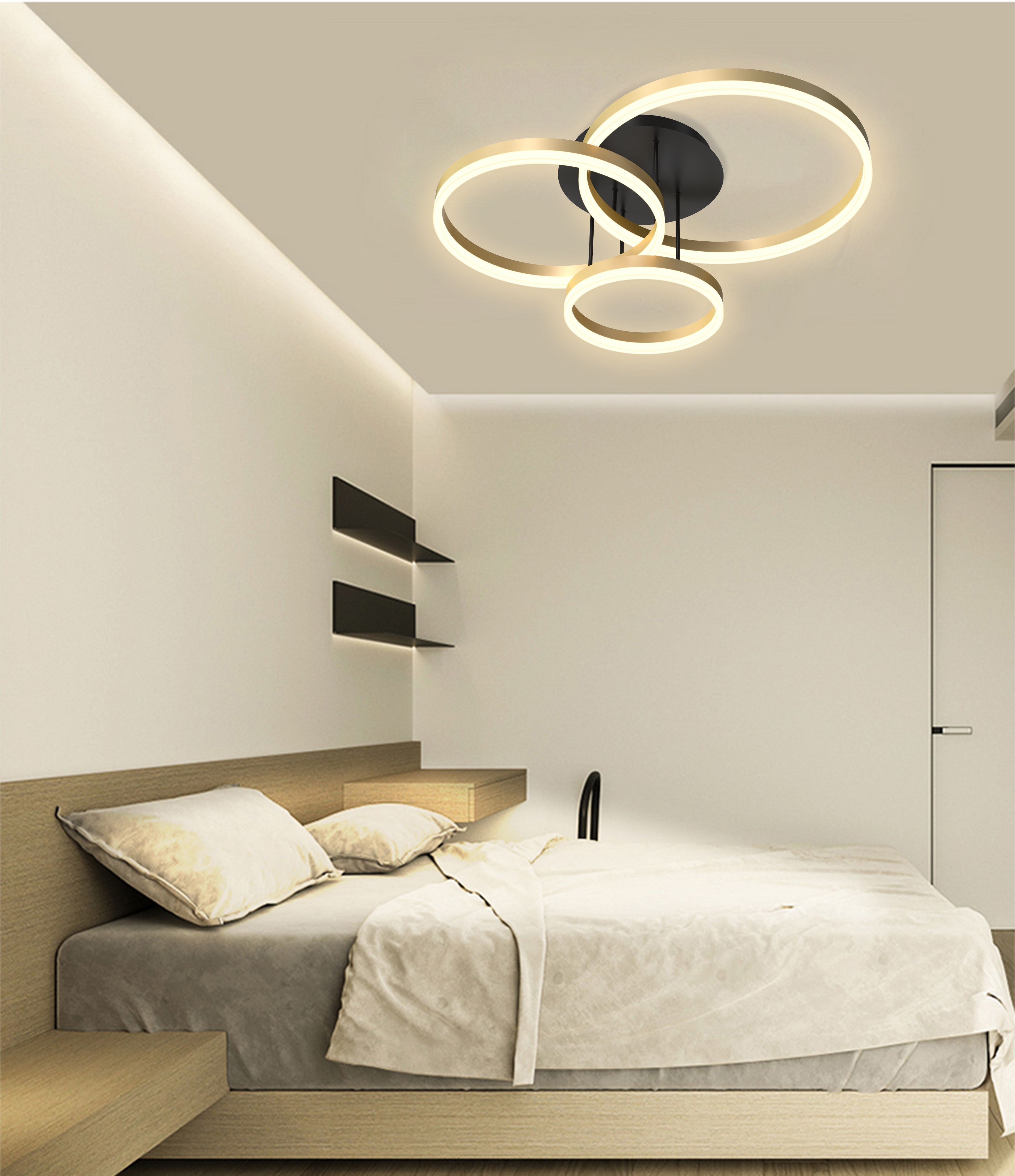 Aviano Perpignon lampa podsufitowa 3x17 W czarna 9049-401