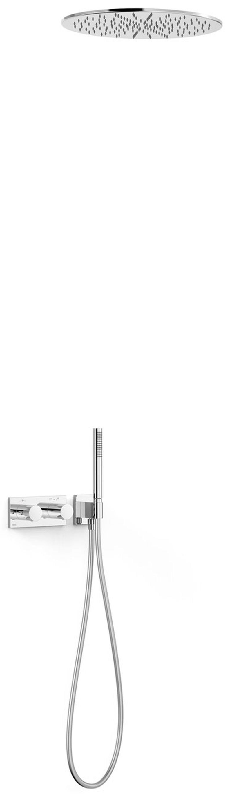 Tres B-System zestaw prysznicowy podtynkowy termostatyczny z deszczownicą chrom 30735206