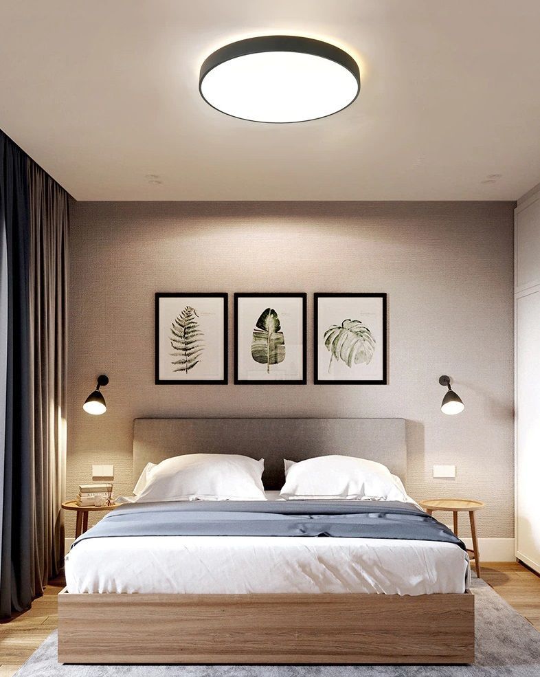 Abigali Modern plafon 1x60W LED czarny/biały MD1012-60-HW