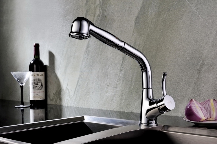 Blue Water Retra bateria kuchenna z obrotową wylewką chrom