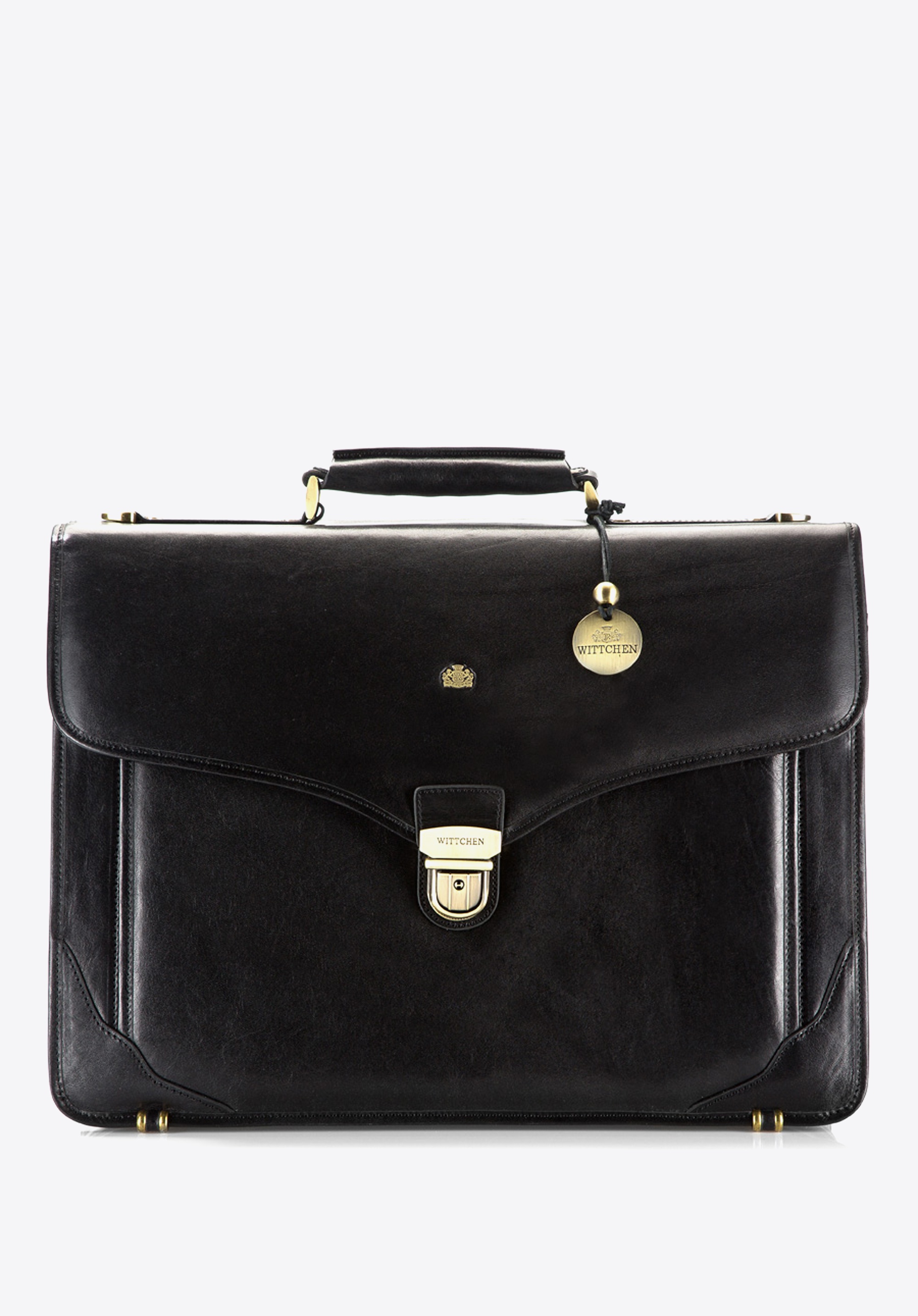 Teczka skórzana o wzmocnionych brzegach czarna