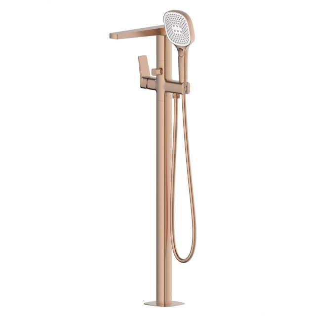 KFA Bateria wannowa MALAGA wolnostojąca różowa złota szczotkowana PVD