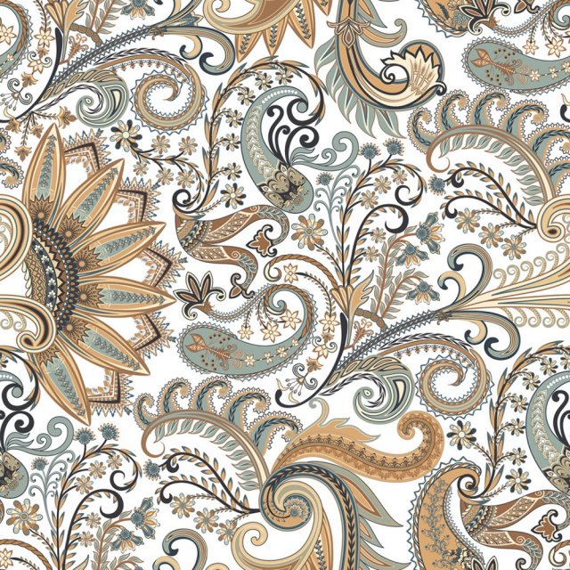 Gres szkliwiony hiszpański Keros PAISLEY MYSORE mat 25x25 gat. I