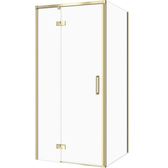 CERSANIT Kabina prysznicowa kwadratowa LARGA złoty mat, lewa 90x90 sz