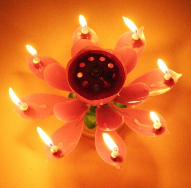 Świecczka urodzinowa świecąca i kręcąca się