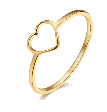 Pierścionek damski z serduszkiem 0010