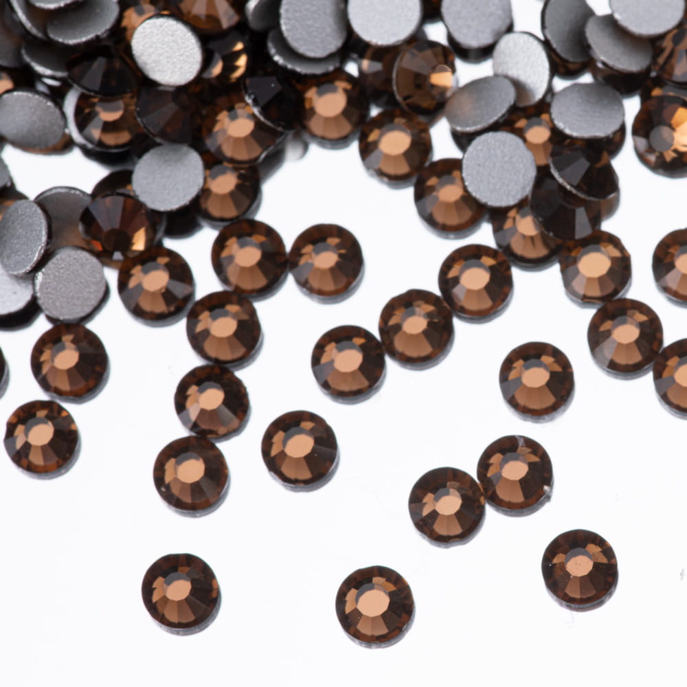 Cyrkonie do paznokci szklane ss10 smoked topaz ok.1440 szt paczka