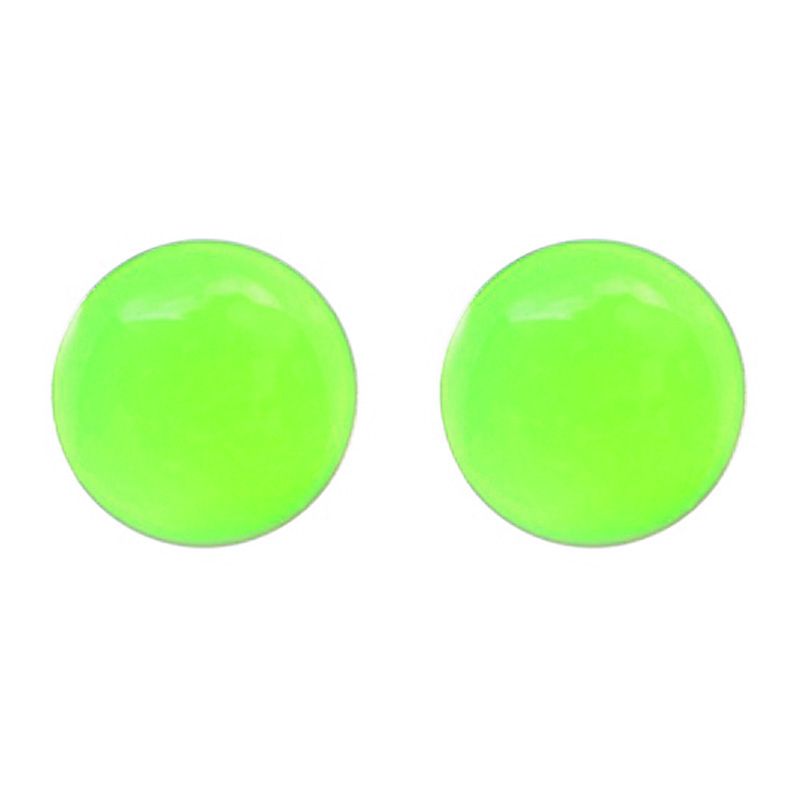 Kolczyki neon green w oprawie srebrnej system 75 7512 0626