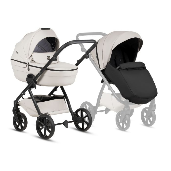 Tutis Uno 6+ - wózek głęboko-spacerowy 2w1-Leather Collection 151 Latte