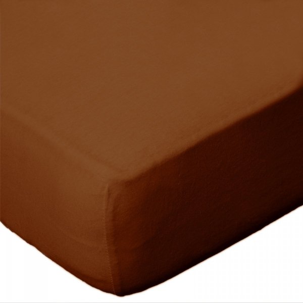 PROMOCJA! Prześcieradło JERSEY 60x120 na gumkę wz. D020 (brązowy)