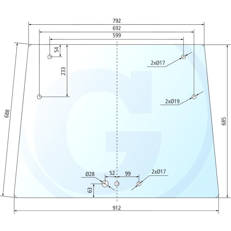 Szyba przednia Fendt Farmer 205810040401