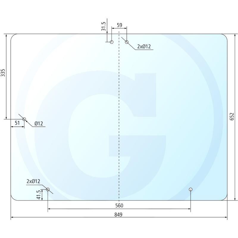 Szyba tylna CASE 743XL 3230 4240 795XL 182027A2