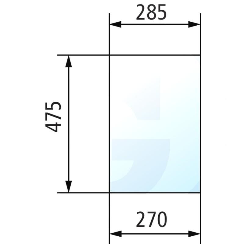 Szyba dzielona CASE 433 933 1284699C1