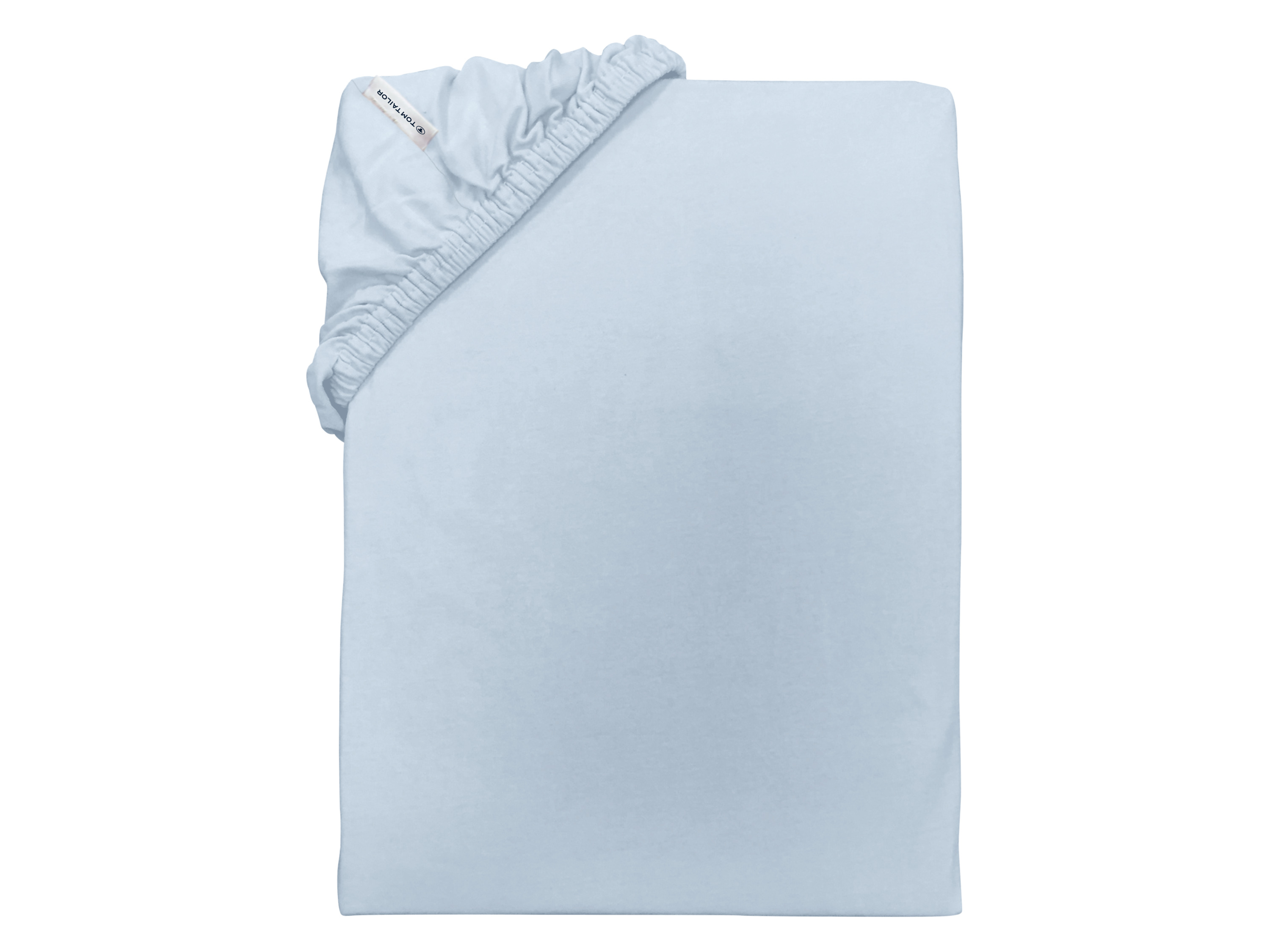 Tom Tailor Prześcieradło z dżerseju z gumką, 90-100 x 200 cm Jasnoniebieski