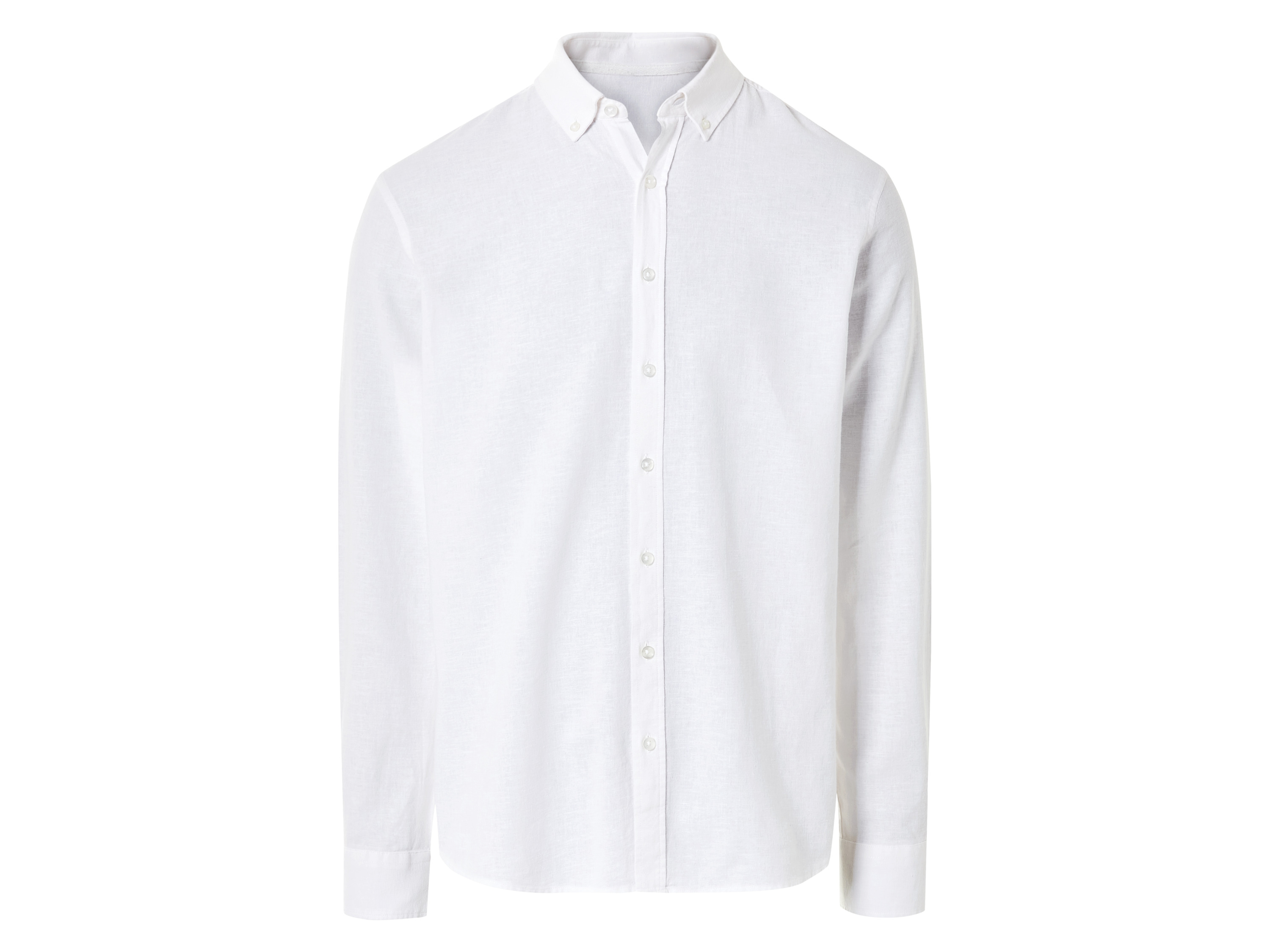 esmara Men Koszula męska z lnu i bawełny Biały, XL 43/44