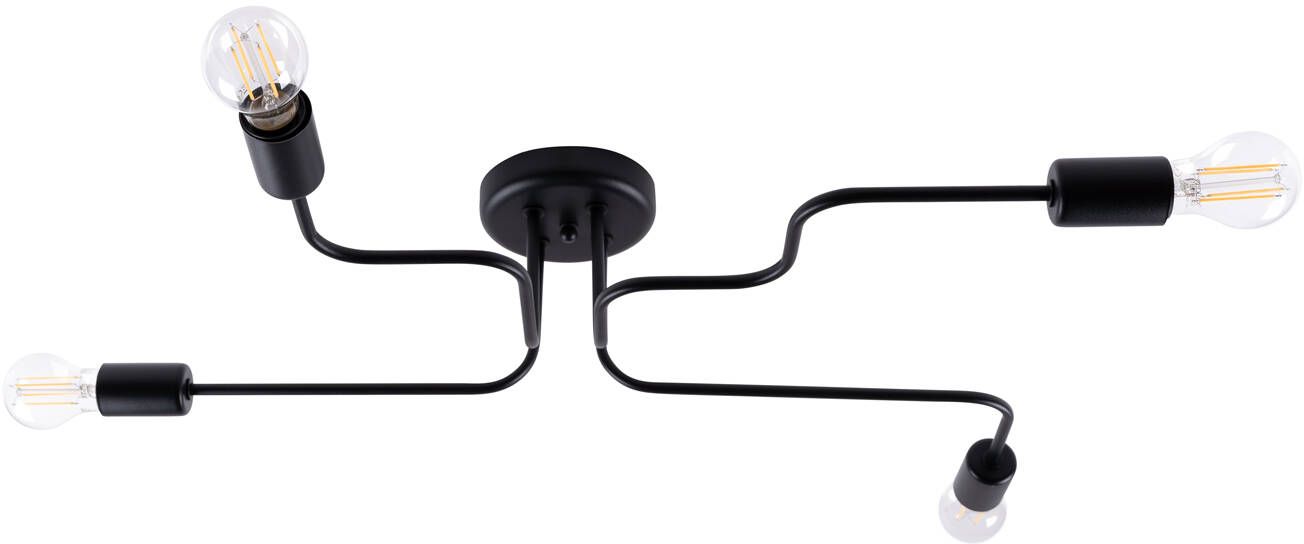 Darmowa Dostawa - Lampa podsufitowa 4x15 W czarna Sollux Lighting Vector SL1446