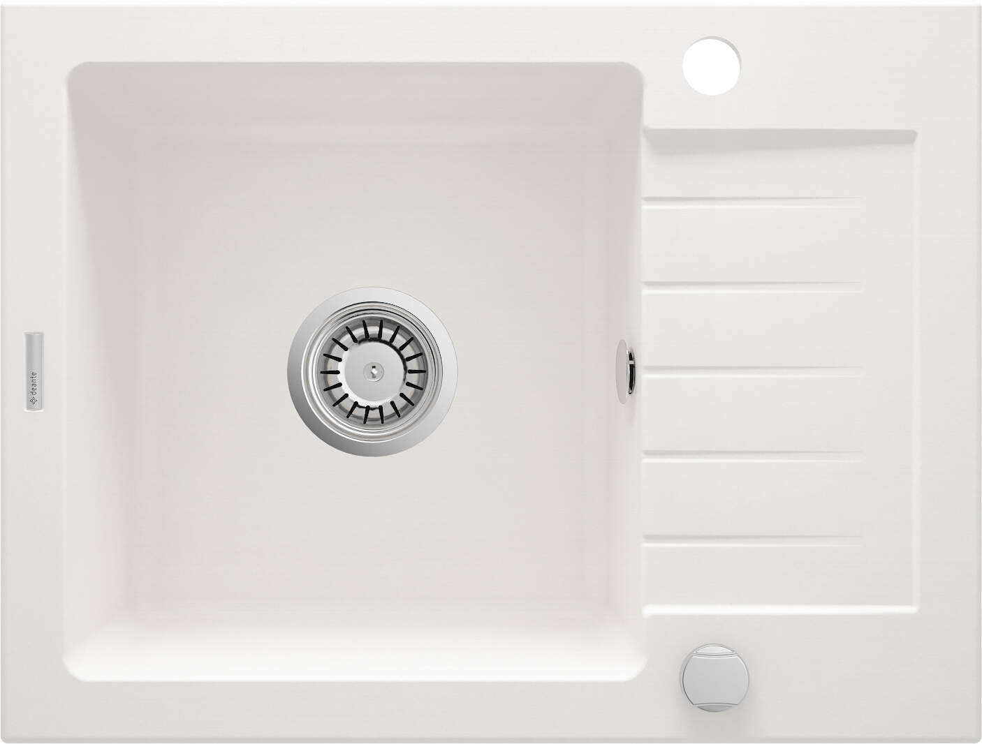 Darmowa Dostawa - Zlewozmywak granitowy 58x44 cm biały Deante Zorba ZQZA11A