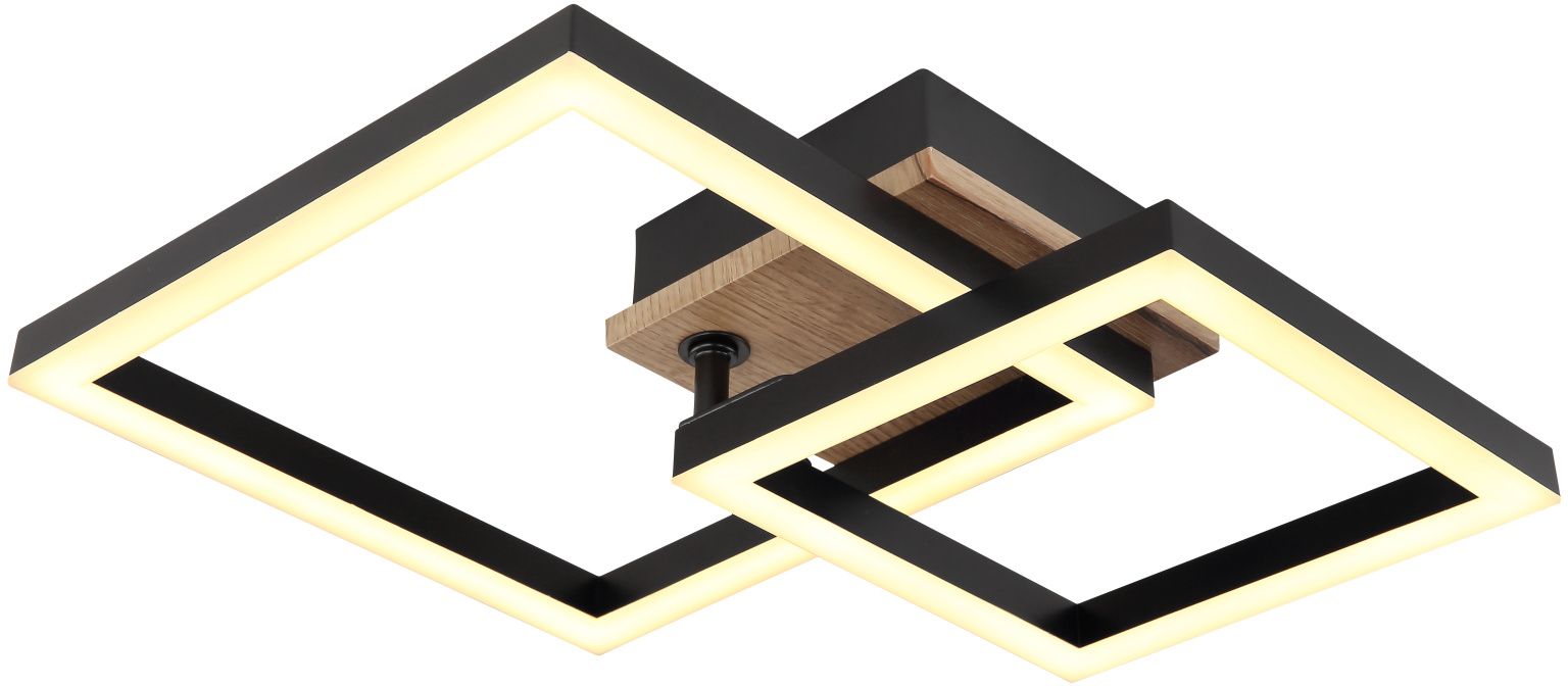 Darmowa Dostawa - Lampa podsufitowa 1x15 W czarna-drewno Globo Lighting Bard 67284015