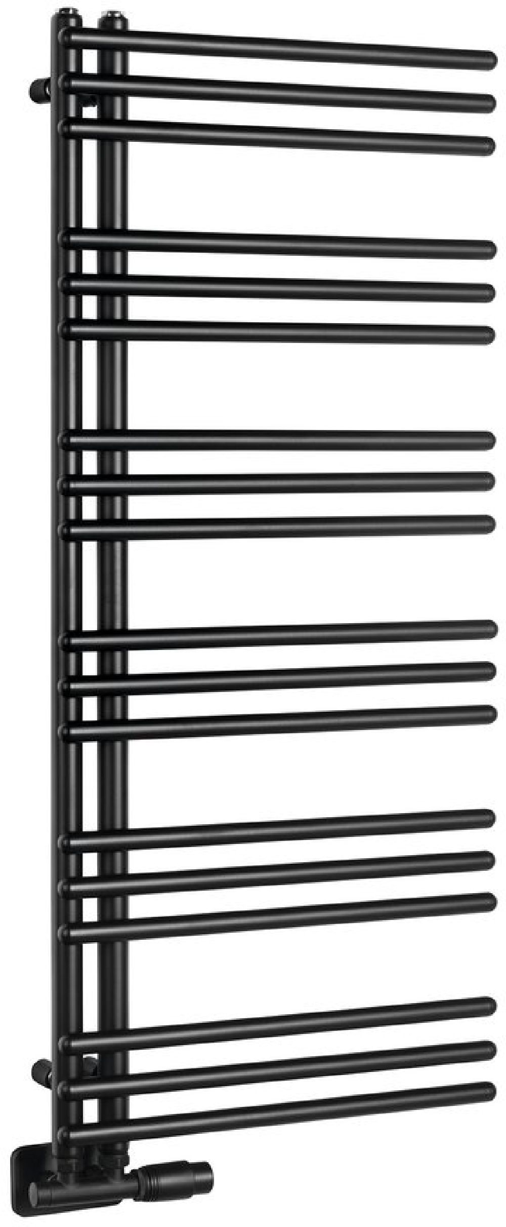 Darmowa Dostawa - Grzejnik łazienkowy drabinkowy 114x45 cm czarny Aqualine Poseidon PS411B