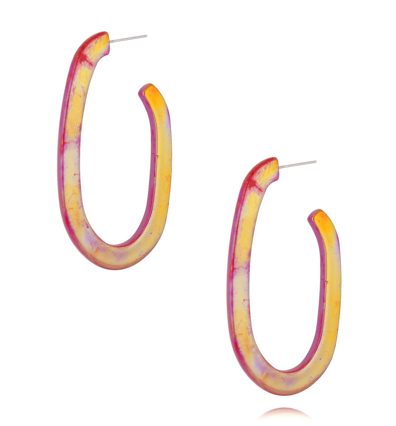 Kolczyki bordowe owalne Surprendre KZA0183