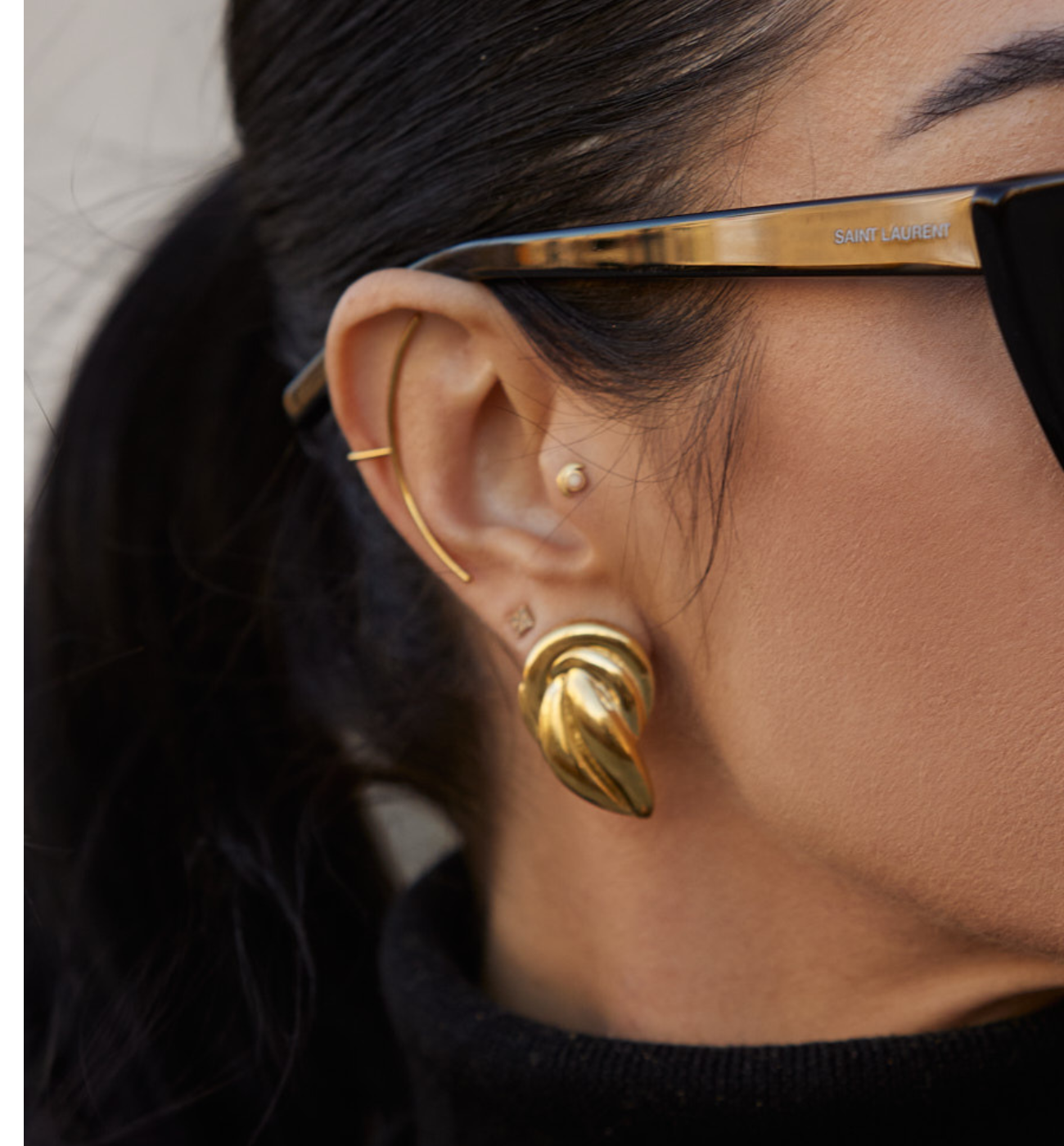 Kolczyki złote Twisted KSA2120