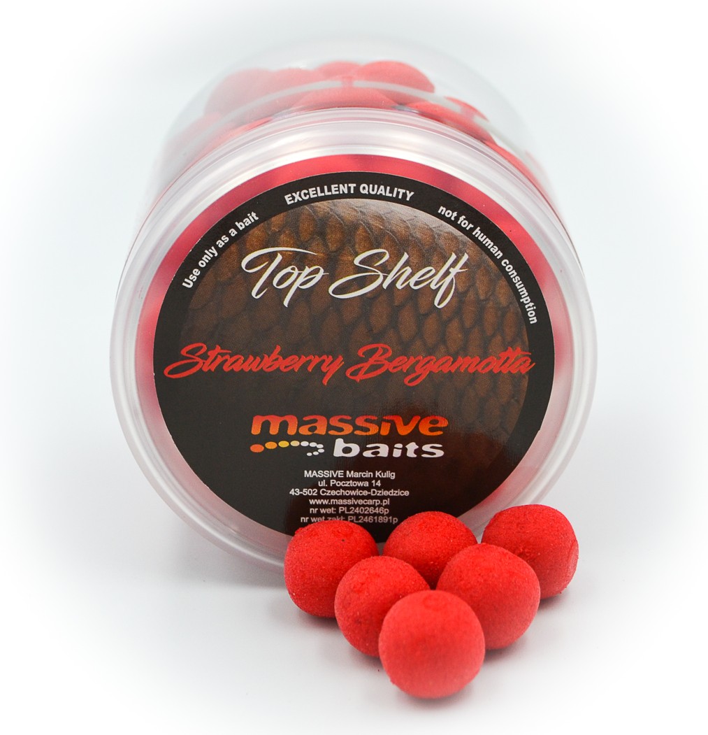 Massive Baits Kulki Pop Up Strawberry Bergamotta 14mm