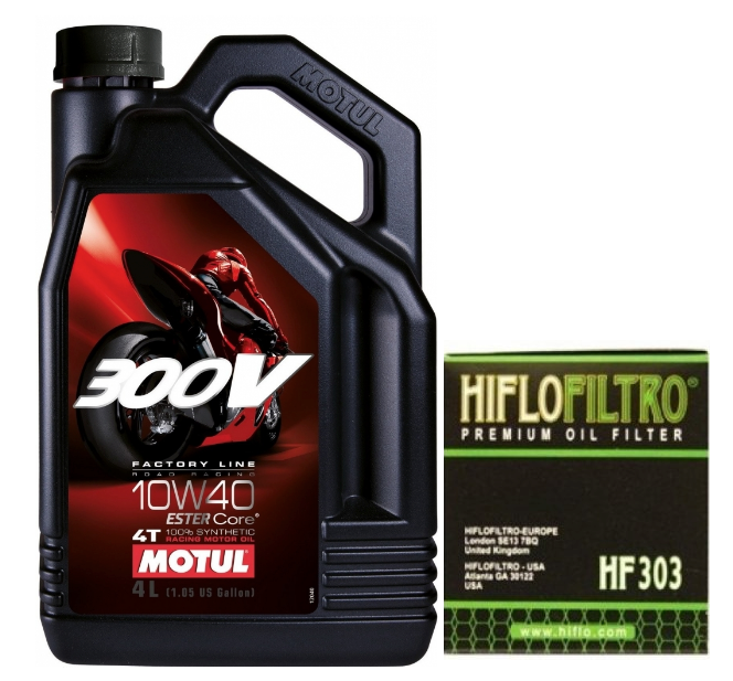 MOTUL 300V 4T 10W40 4L + HIFLO - Petrostar