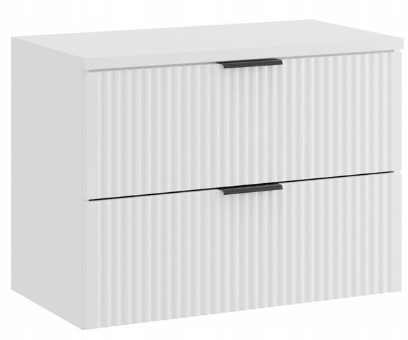 Szafka pod umywalkę Furnidea 80 cm biały mat z blatem MDF Adel 1 szt.