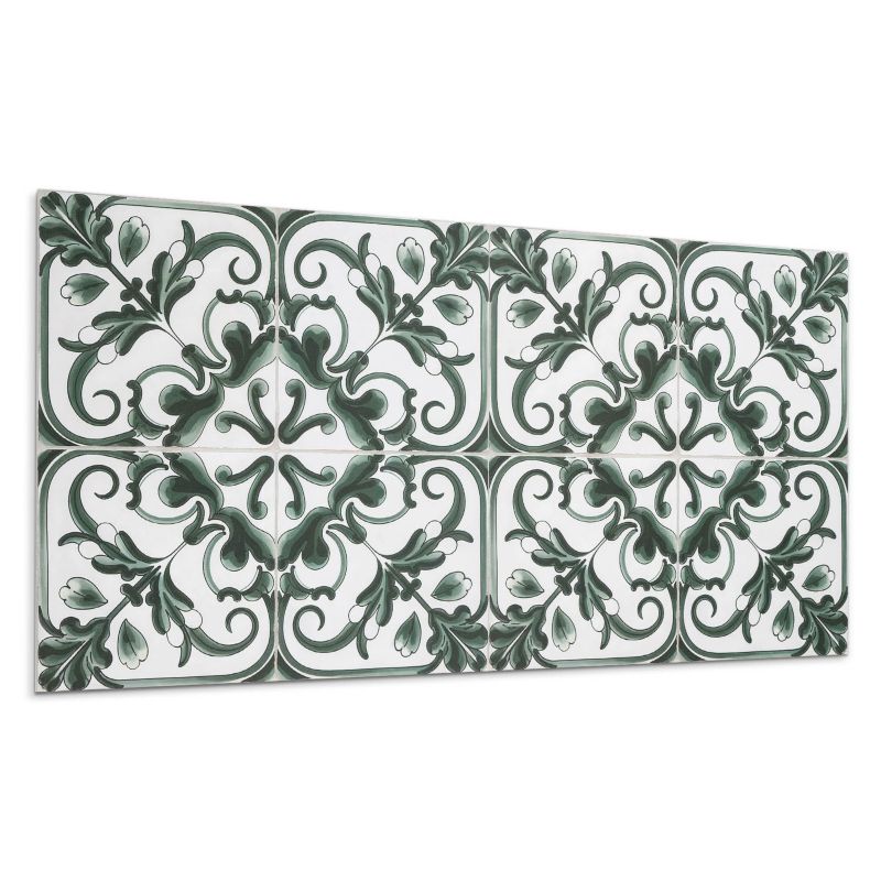 Kafelki samoprzylepne Wallfluent 60x30 cm Geometria roślinnych kwadratów 6 szt.