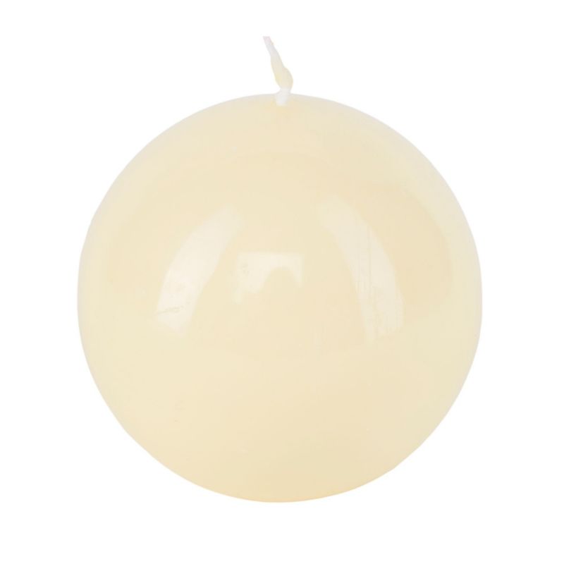 Świeca klasyczna Kula śr. 10 cm jasny żółty