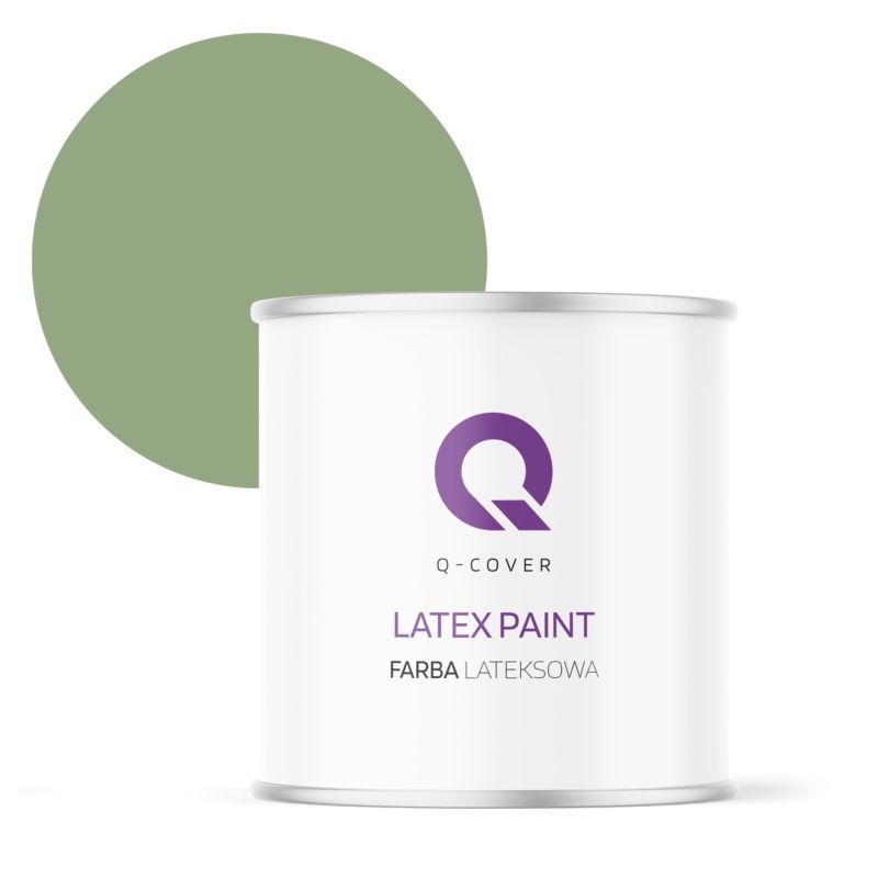 Farba Lateksowa Do Ścian i Sufitów Q-Cover Oliwkowy ciemny H2036 Głęboki Mat 2L