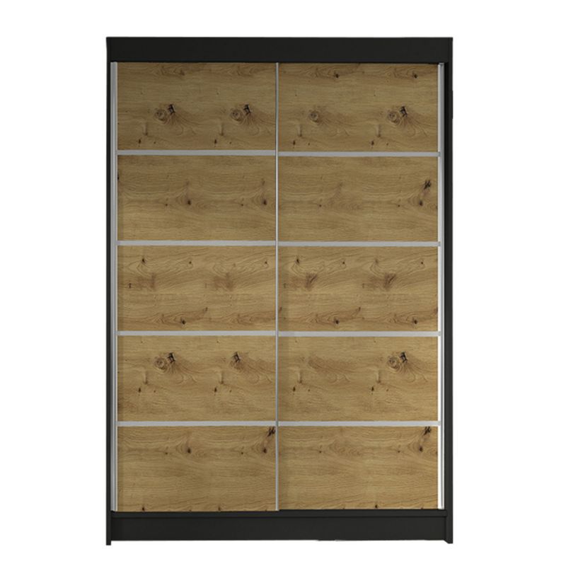 Szafa MIRJAN 24 z drzwiami przesuwnymi Lino IV czarny/dąb artisan 1 szt.