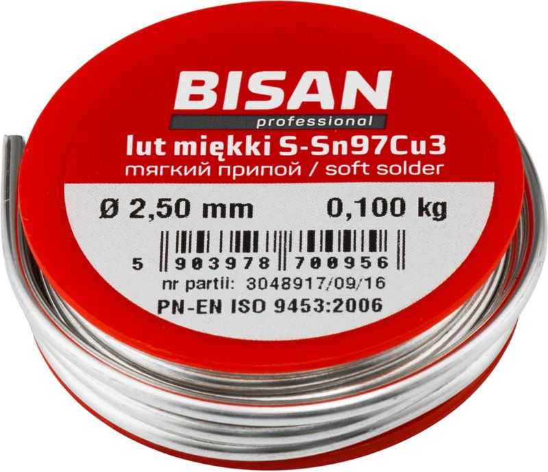 Lut miękki Bisan S-Sn97Cu3 2,5 mm 100 g