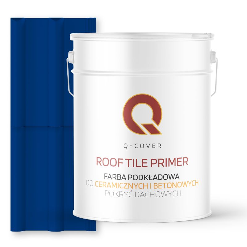 Farba Podkładowa do Dachów Ceramicznych i Betonowych Pokryć Dachowych Q-Cover Niebieski ultramarynowy RAL5002 10L