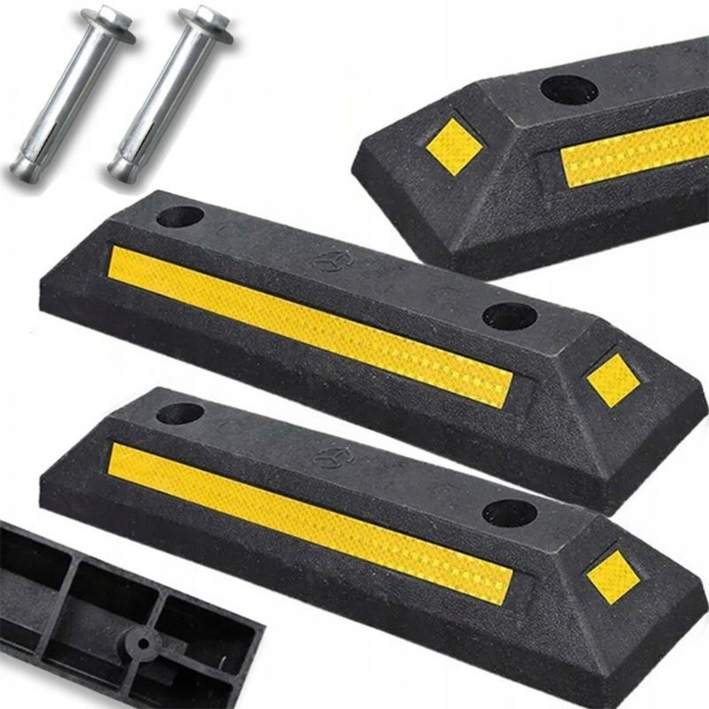 Separator parkingowy Rebiko gumowy odbojnik + zestaw śrub 1 szt.