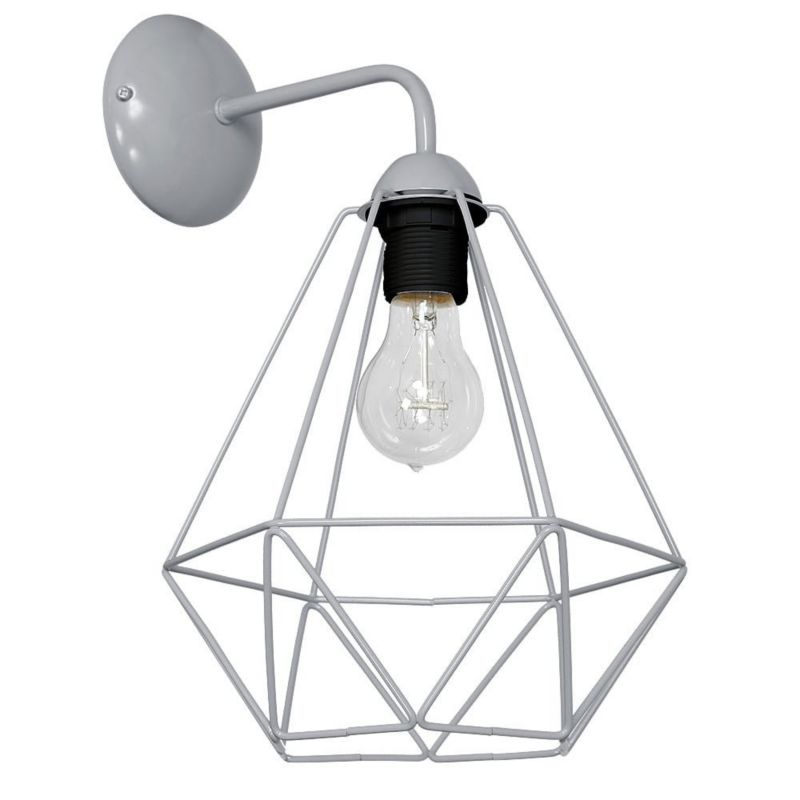 Kinkiet ścienny Milagro Basket szaro-czarny 1 x E27 x 60W IP20 wym: 38 x 25 x 25 cm - 1 szt.