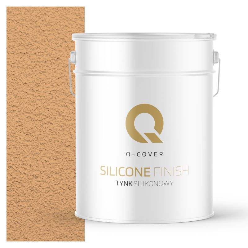 Tynk Silikonowy Elewacyjny Baranek 2.0mm Q-Cover Brzoskwiniowy F585 15KG