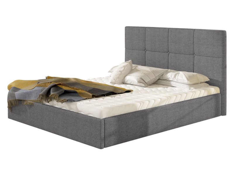 Łóżko tapicerowane MIRJAN 24 Allatessa Duo 160x200 jasny szary 1 szt.