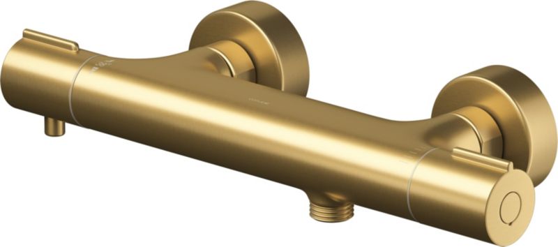 Bateria prysznicowa Cersanit Virgo ścienna termostatyczna złota 1 szt.