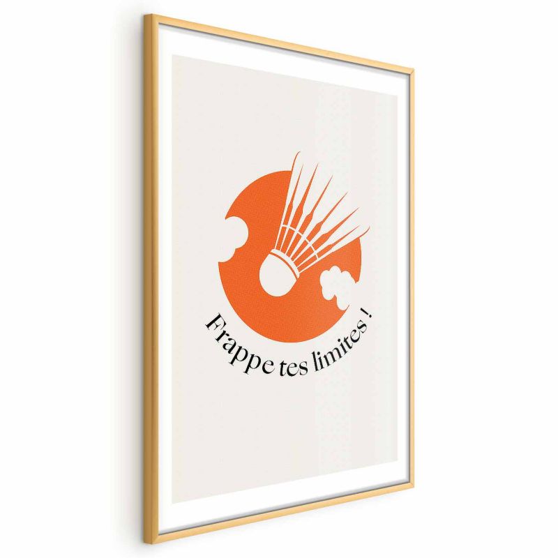 Plakat Artgeist Lotka na tle pomarańczu 21x30 cm z ramą złotą 1 szt