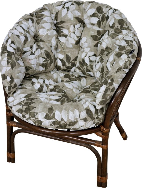 Poduszka na fotel rattanowy rattan AMPO beżowy brązowy biały 1 szt.