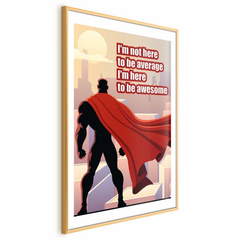 Plakat Artgeist Average 40x60 cm z ramą złotą 1 szt