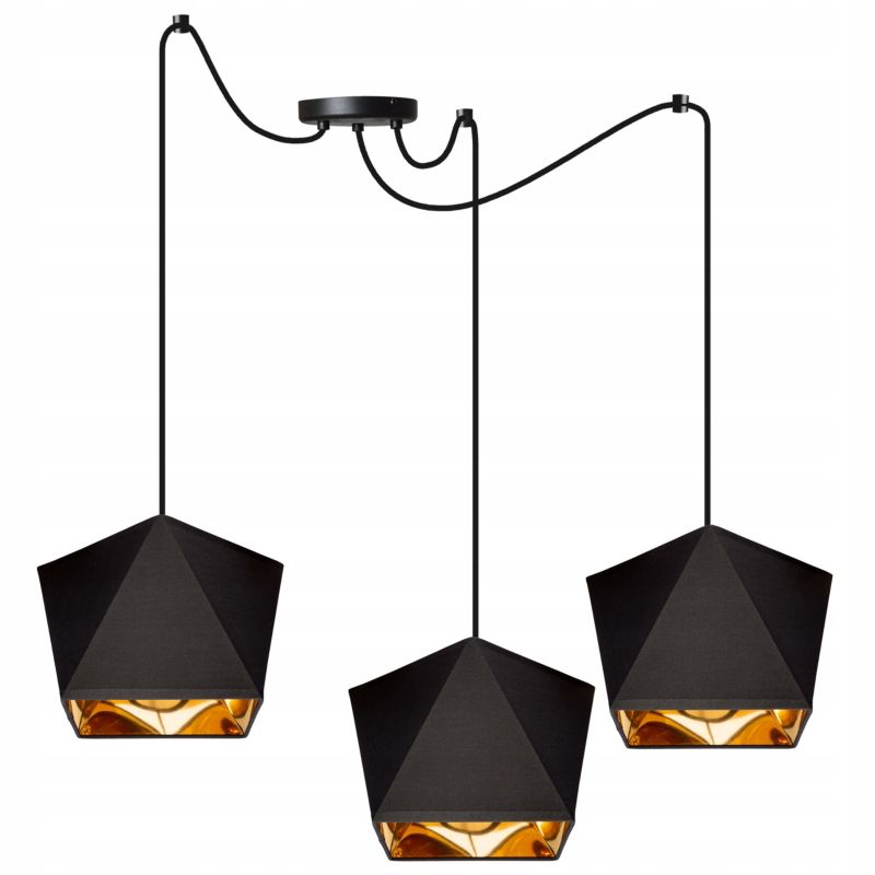 Lampa sufitowe wisząca Light Home LH Spider Diamond 3x E27 60W czarny 1szt.