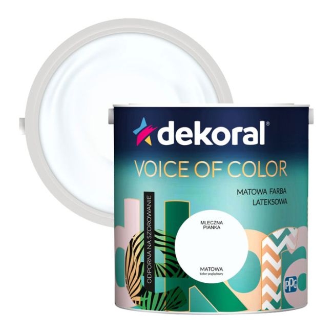 Farba kolorowa Dekoral Voice of Color mleczna pianka 2,5 l