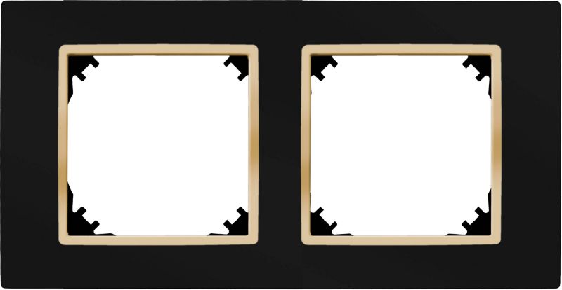 Ramka podwójna dekoracyjna Elektro-Plast Vestra czarna / złota