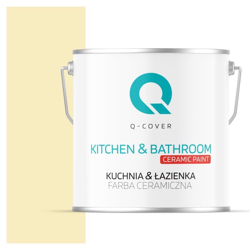 Farba Ceramiczna Kuchnia & Łazienka Q-Cover Kanarkowy H6981 Głęboki Mat 5L